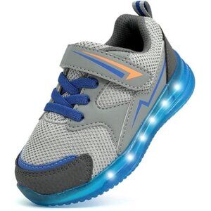 YESKIS Toddler Boys Girls Light Up Shoes Running Sneakers Toddler Size 12